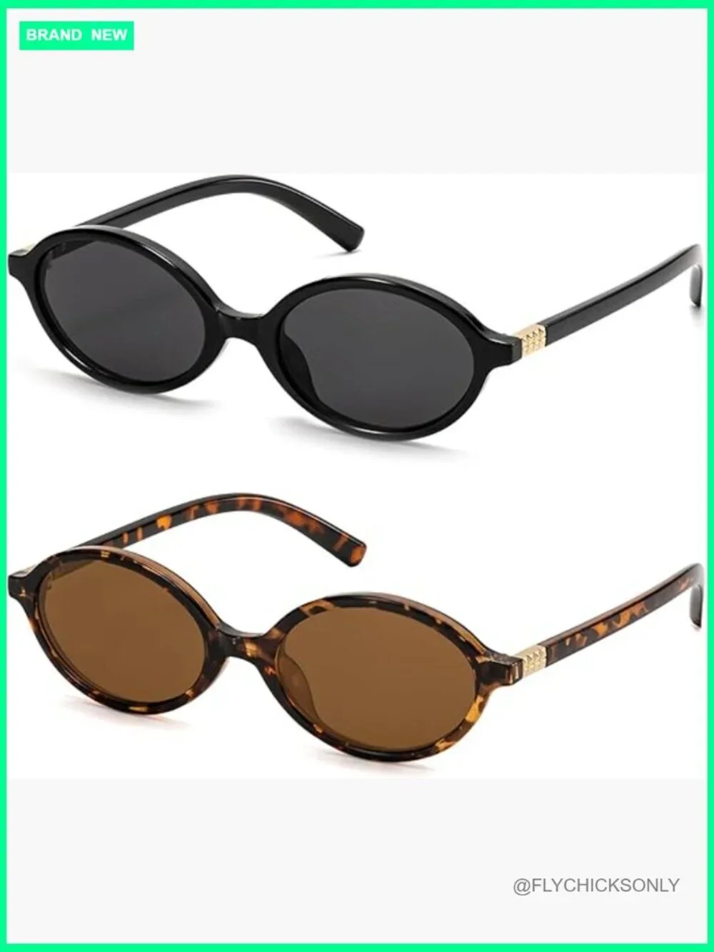 Retro Oval Sunglasses with PC Frames and UV400 Protection